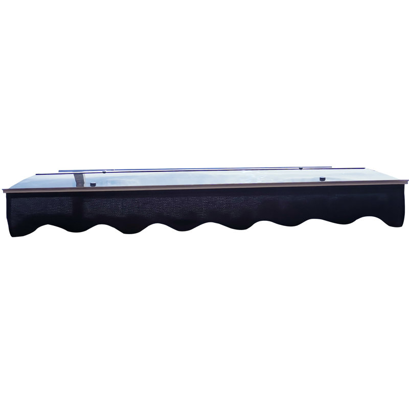 Auvent de porte 59 po x 34 po - Polycarbonate et aluminium résistant à la neige lourde Uv80 + abat-jour antirouille uni - Uv50 +