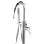 Robinet de baignoire autoportant monocommande à fixation au sol avec douche à main