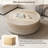 Wood Drum Coffee Table-2058580052