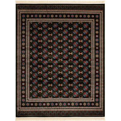 Tapis traditionnel Hinshaw vert foncé