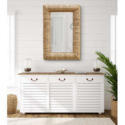 Janie Seagrass Rectangle Wall Mirror