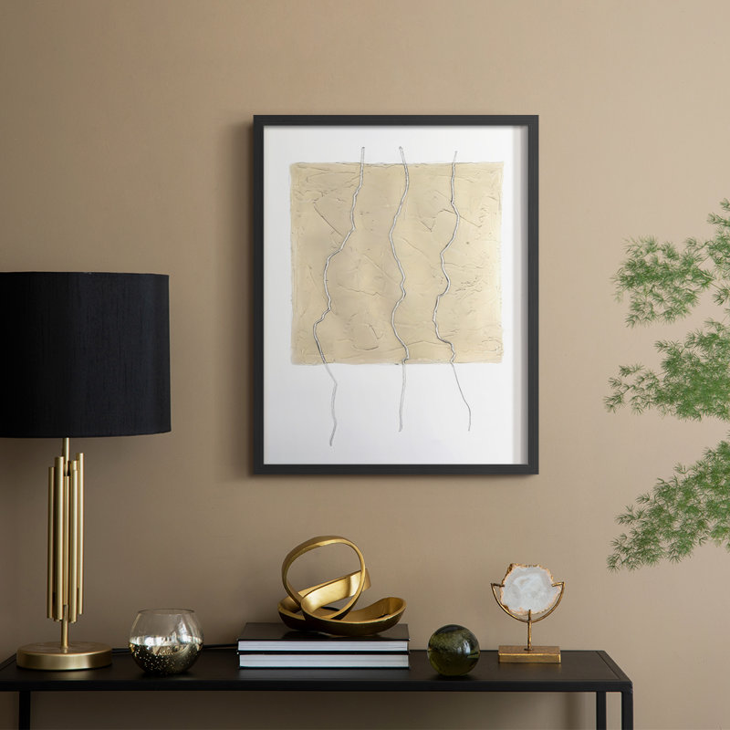 «Divided Plot I», reproduction encadrée - bois massif, Noir, noir, noir, noir, H 21 po x l 17 po