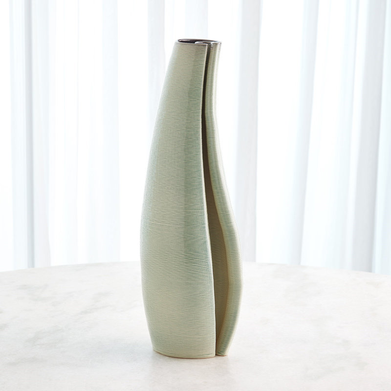 Earthenware Table Vase, Overall Height-  21.50"
