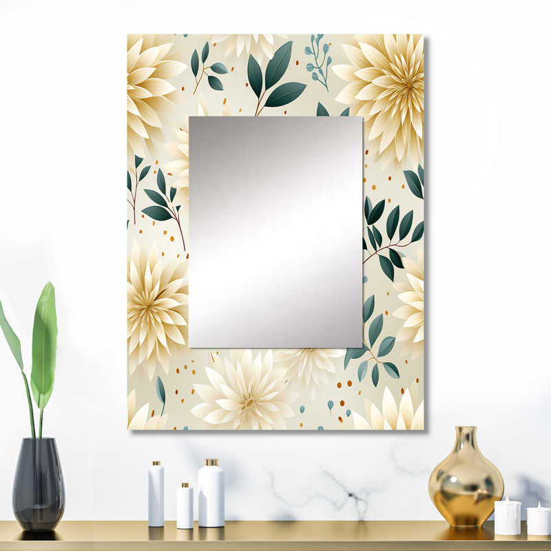 Motif de fleurs de mandalas, oeillet, 32 po x 24 po