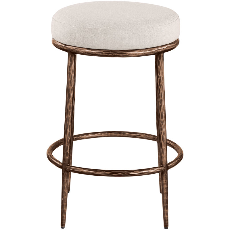 Tabouret de comptoir Ferro Hessle, Beige, Bronze
