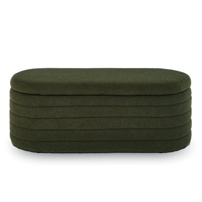 American Design Oval Storage Bench - Stylish And Practical For Home Luxury Living Room Exudes Elegance Function