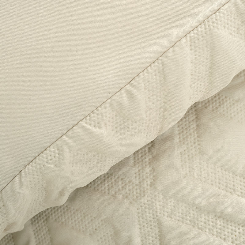 Jacob Geo Soft Touch Duvet Cover Set, Beige, Single Duvet Cover + 1 Standard Pillowcase