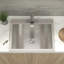 Lavabo de salle de bain en acier inoxydable 21 "x 17" avec bonde escamotable
