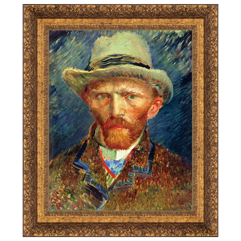 Autoportrait, Vincent van Gogh, 1887, reproduction d'art sur toile encadrée, H 49 po x l 40 po x P 1,125 po