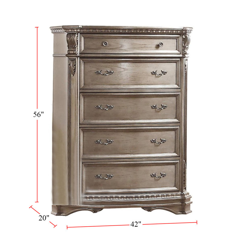 Commode 5 tiroirs l 42 po Alizabeth