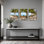 Ensemble de 3 tableaux sur toile représentant une pergola et l'océan, parfaits pour la décoration du salon, de la chambre ou de la maison.