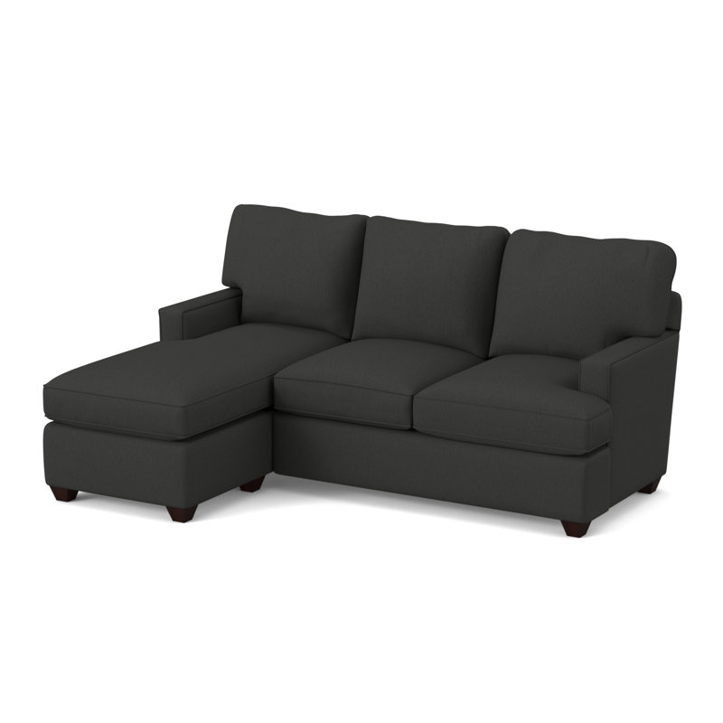 80.5" Wide Reversible Modular Sofa & Chaise with Ottoman, Cardigan Coal