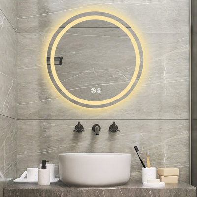 Miroir de salle de bain transparent à brouillard - Design moderne, pratique à imagerie transparente à un bouton, énergie