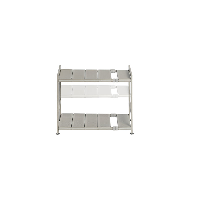 Nickel 2-Tier Expandable Under-the-Sink Organizer