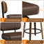 Tabouret de comptoir pivotant rembourré avec structure en bois - 3 couleurs disponibles (ensemble de 4)-130119387