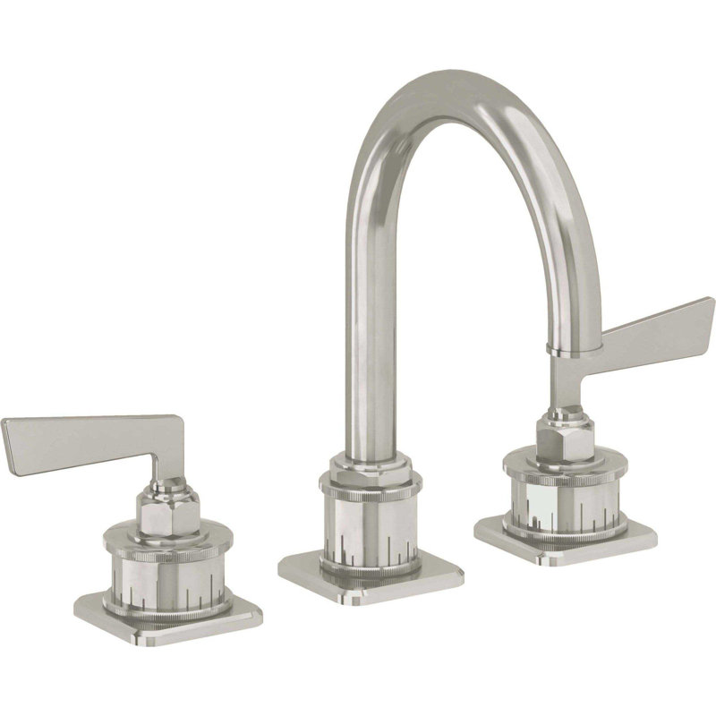 Steampunk Bay 8" Widespread Lavatory Faucet, Polished Nickel