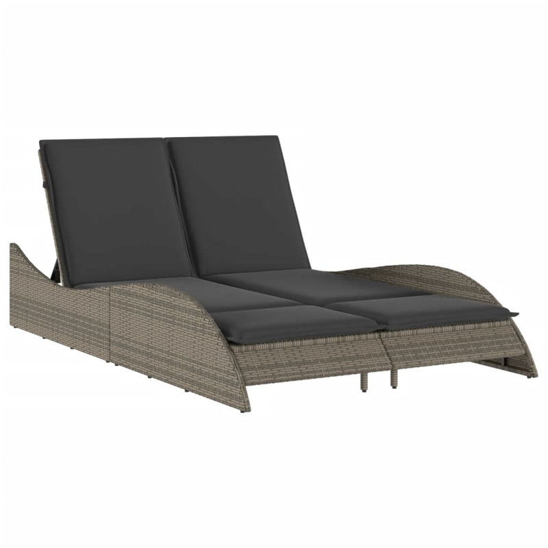  Chaise longue de patio gris clair