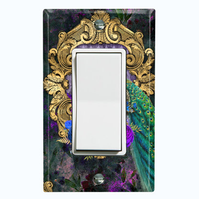 Patterned 1 - Gang Toggle Light Switch Standard Wall Plate