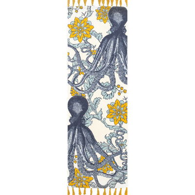 Tapis bleu / orange Thomas Paul