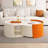Nesting Coffee Table, Round Nesting Tables And End Tables For Small Space, Modern Side Tables With Extendable Sliding Tabletop For Living Room, Office, No Need Assembly-980037153