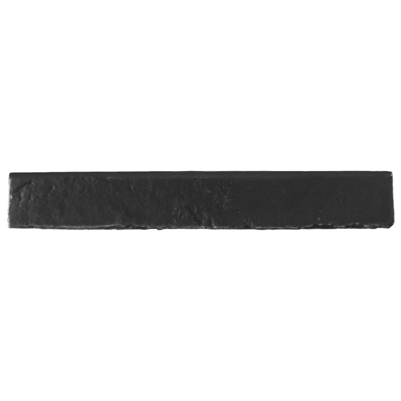  Carreau de faïence en céramique brillante craquelée 1,5 po x 9 po Paragon, Noir mat