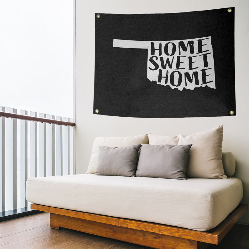 Tapisserie murale oklahoma doux pour la maison, H 59 po x l 80 po, Noir