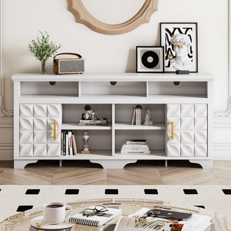 Tressie TV Stand with Doors & Shelf