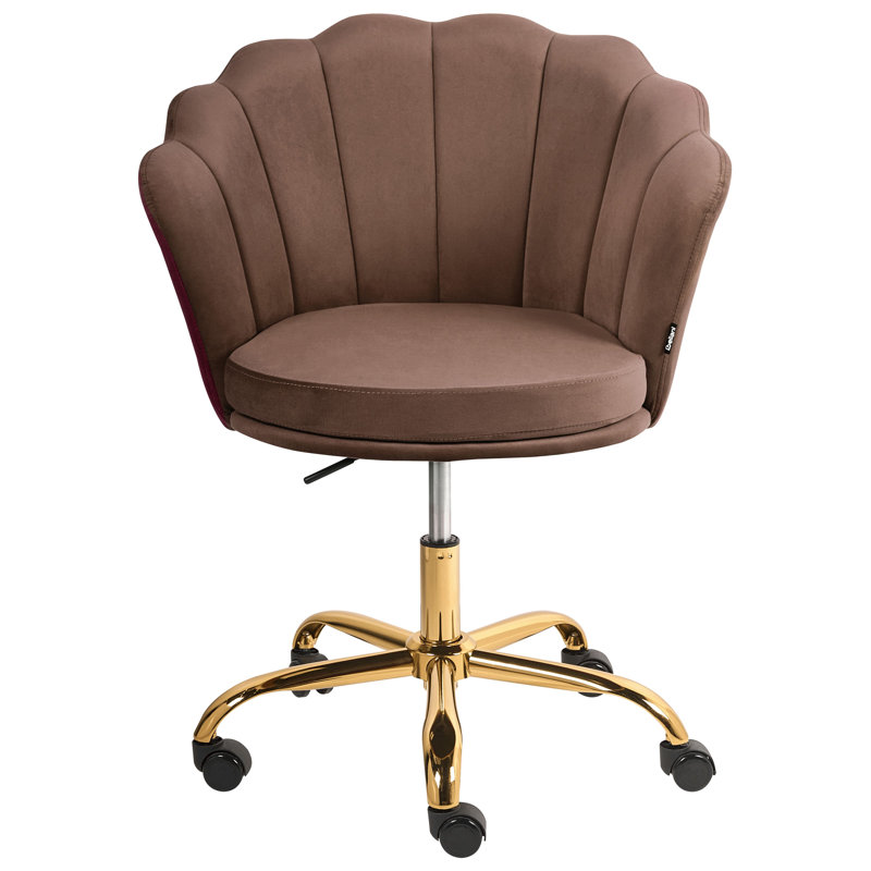 Velvet Office Chair, Brown