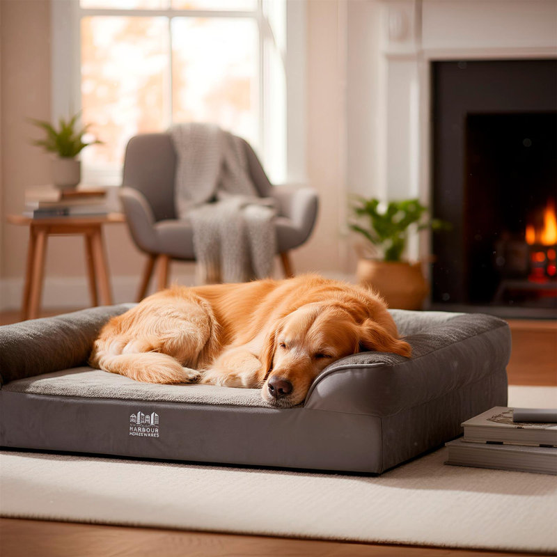 Harbour Housewares - Non-Slip Waterproof Dog Bed, Extra-Large