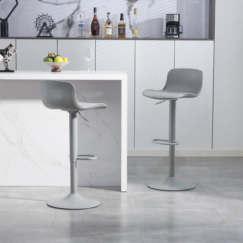 Bar Stools Set of 2, Gray