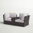 Widener Fully Assembled 2 - Person Seating Group with Cushions | Convenient wicker patio sofa-996907753