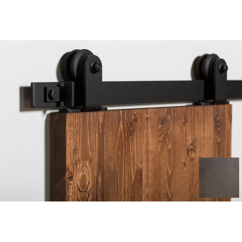 Ensemble de quincaillerie pour porte de grange coulissante 307, 96 po, Bronze peint