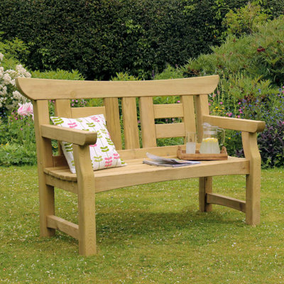 Solid and Manufactured Wood Bench