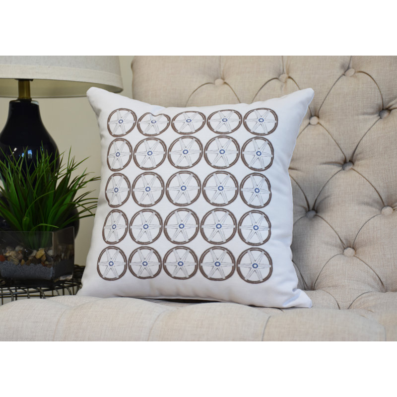 Housse et insert de coussin carré Nantucket, Ivoire, 20 po x 20 po