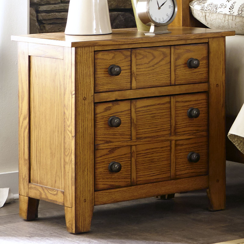 Oconee Two-Drawer Nightstand, Light Brown