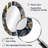 Blue And Grey Coastal Abstract Tiles IV - Modern Oval Wall Mirror-988394736