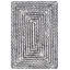 Tapis tressé 260 en noir / ivoire-109865924