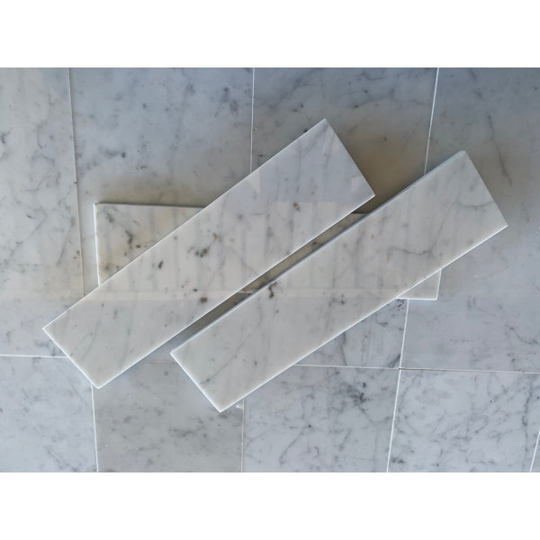 Carrara 3"x12" Polished Subway Tile