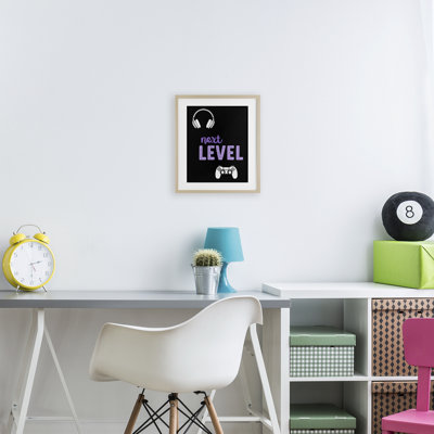 Next Level Headset & Controller Framed Print Under Glass, design by Christine Simpson Art