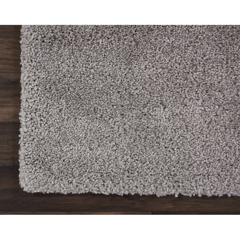 Tapis argenté à longs poils Sunny, Rectangle 3 pi 11 po x 5 pi 11 po