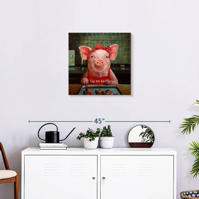 Brampt Gingerbread Pigs, 20" H x 20" W