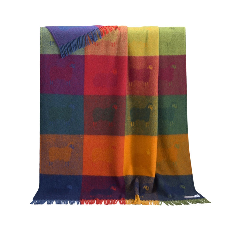 Autumn Sheep Wool Throw