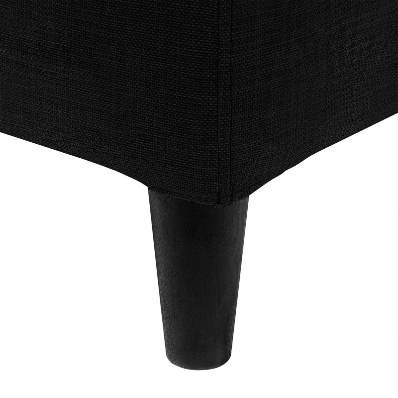 Xzavier Upholstered Bed, European Kingsize (160 x 200 cm), Black