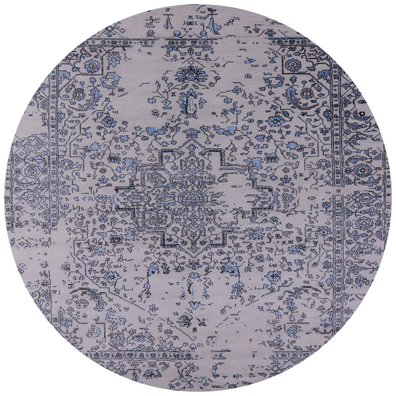 Tapis oriental mauve Huitt, Rond 6 pi