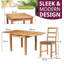 6 - Person Solid Oak Dining Set-88730766