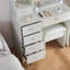 Bureau de coiffeuse avec miroir et 10 lumières DEL Solymar, coiffeuse de maquillage avec lumières et 6 tiroirs de rangement, coiffeuse à 3 tablettes cachées pour la chambre à coucher, blanc