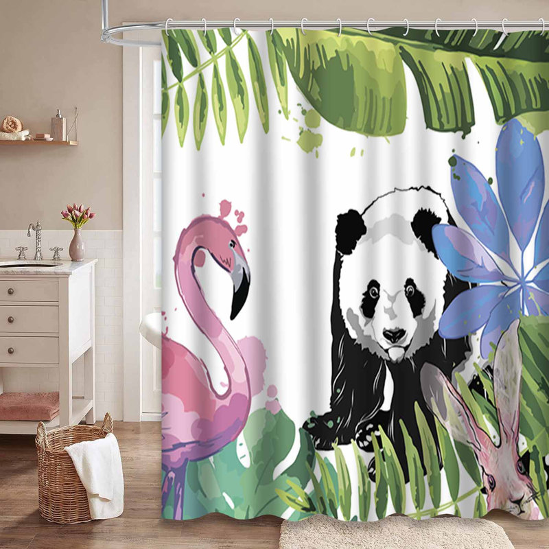 Rideau de douche imperméable Safari Friends, L 72 po x l 84 po