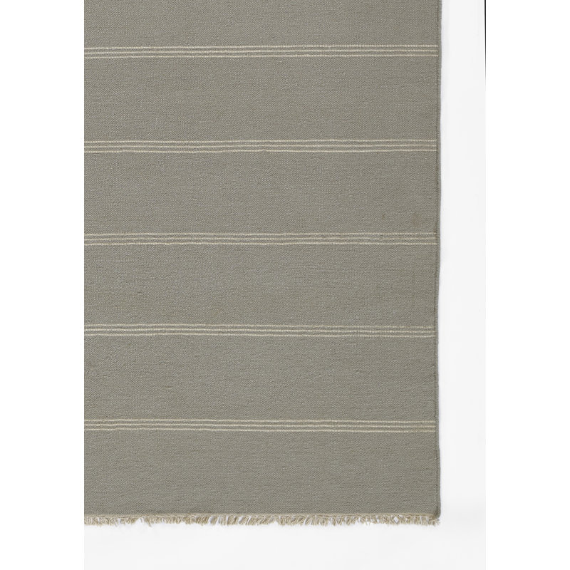 Hand Tufted Striped Area Rug in Blue, Rectangle 5' x 8'