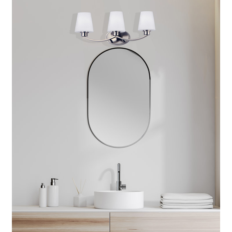 Éclairage pour meuble-lavabo à intensité variable Bottorff, Nickel satiné