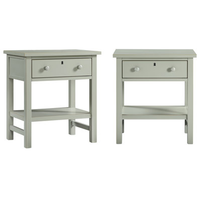 Ensemble de 2 tables de chevet avec rangement Adasia